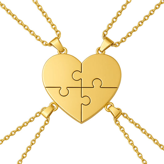 Custom Puzzle Heart Necklace