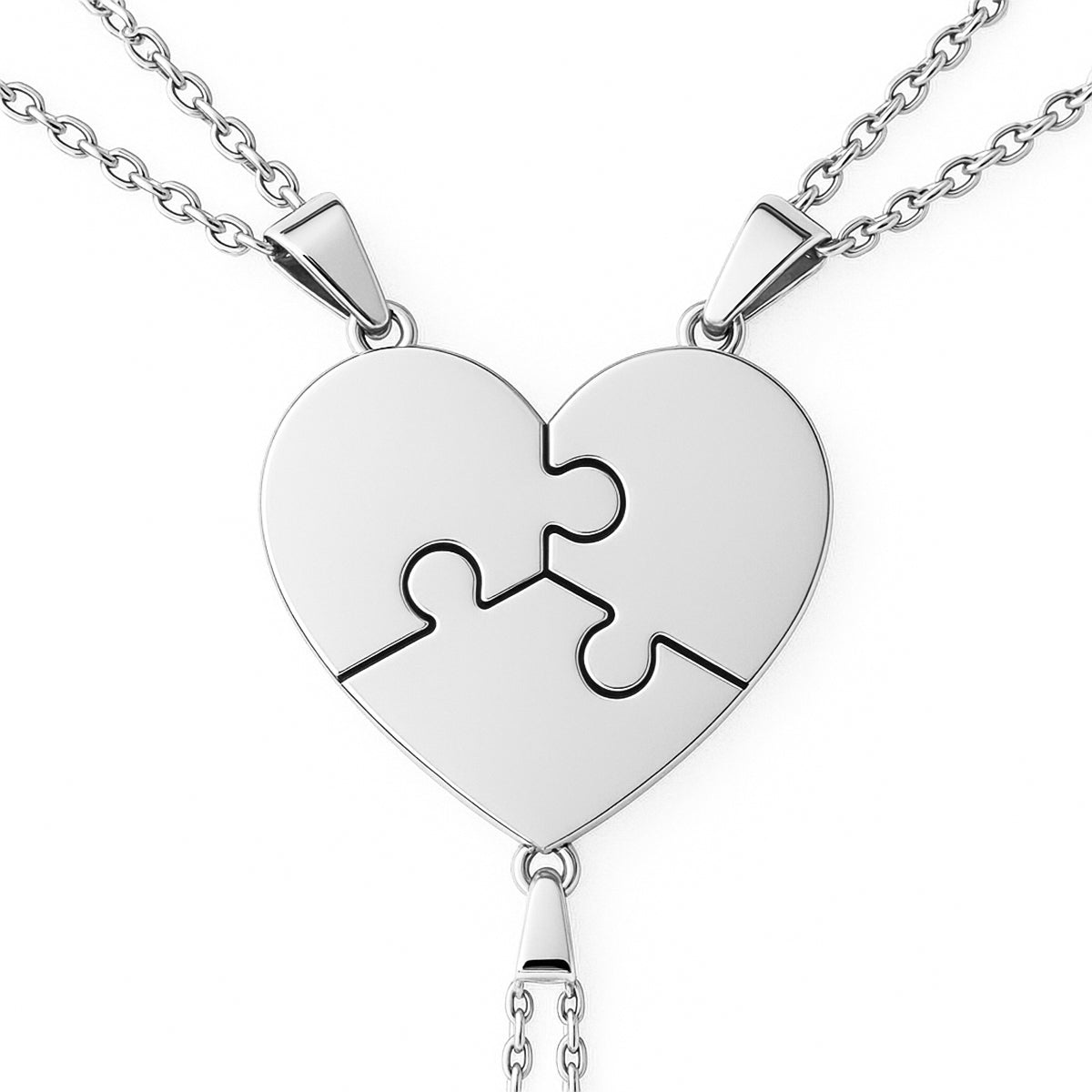 Custom Puzzle Heart Necklace